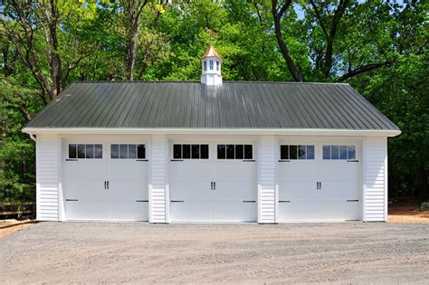 3 car detached garage.